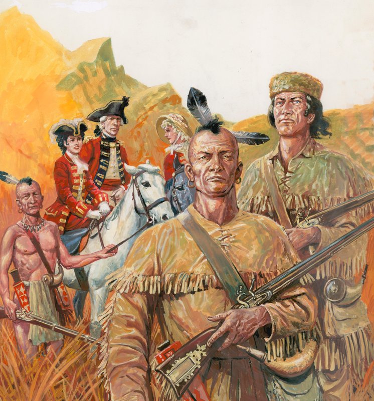 The Last of the Mohicans, the novel by James Fenimore Cooper by English School