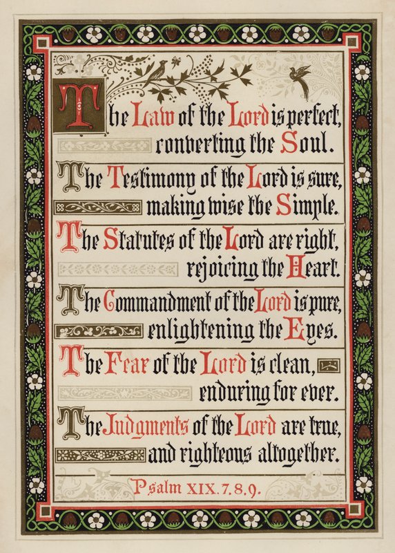 The Law of the Lord is Perfect by English School