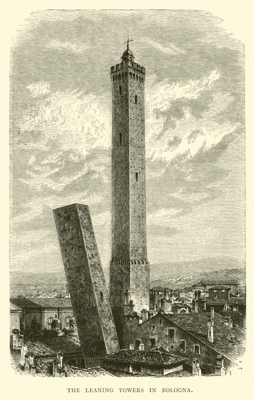 The Leaning Towers in Bologna by English School