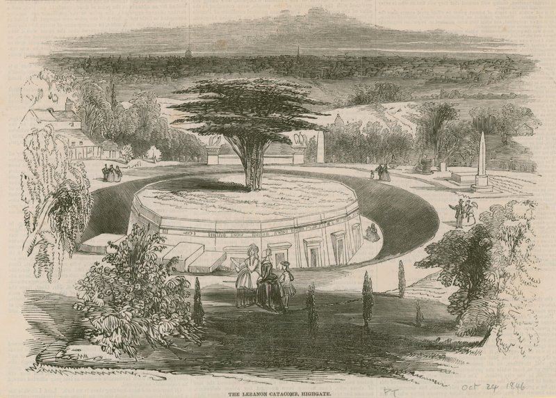 The Lebanon Catacombs, Highgate Cemetery, London by English School