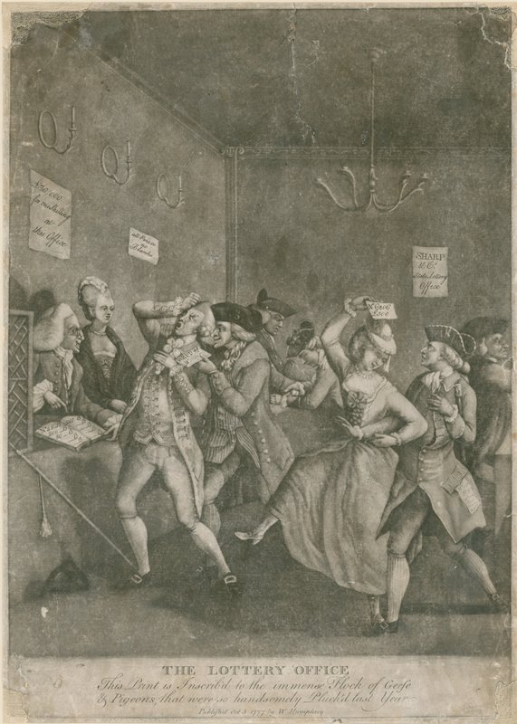 The Lottery Office, 1777 by English School
