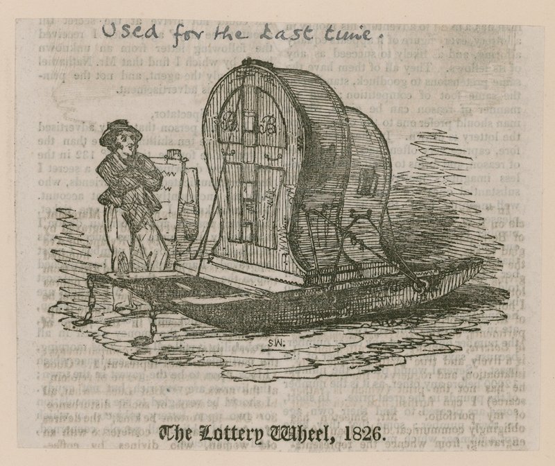 The Lottery Wheel, 1826 by English School