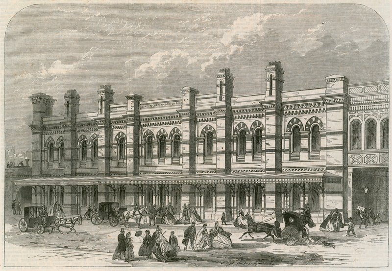 The Ludgate Hill Station of the London, Chatham and Dover Railway by English School