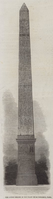 The Luxor Obelisk in the Place de la Concorde, Paris by English School
