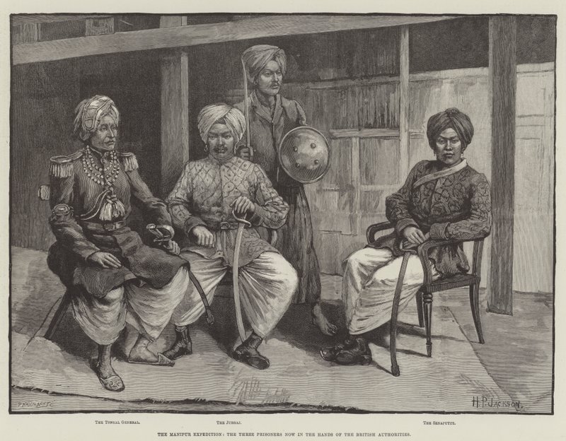 The Manipur Expedition, the Three Prisoners now in the Hands of the British Authorities by English School