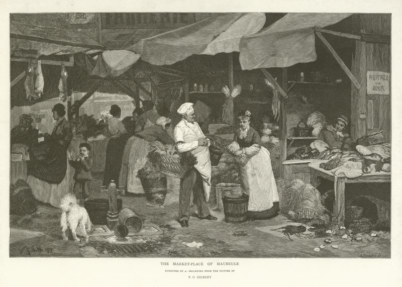 The Marketplace of Maubeuge by English School