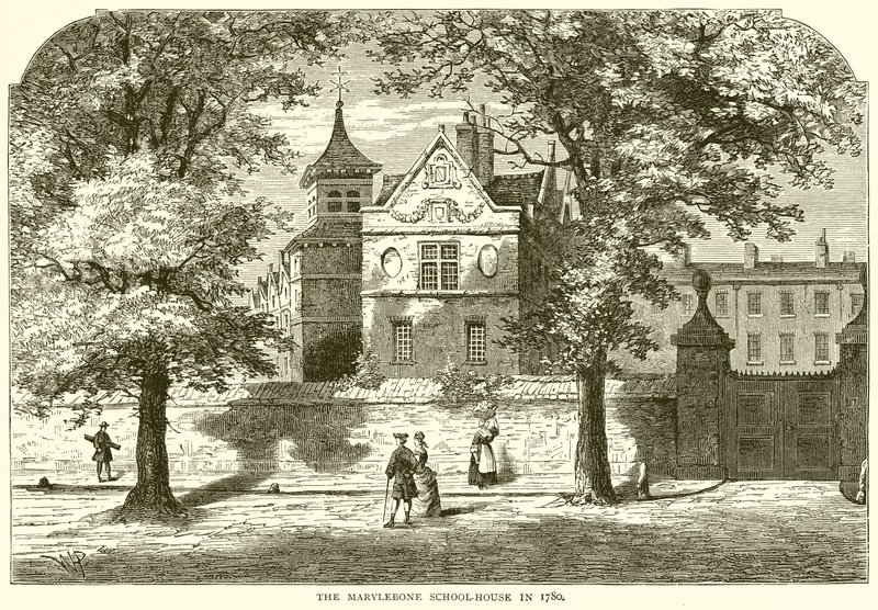 The Marylebone School-House in 1780 by English School