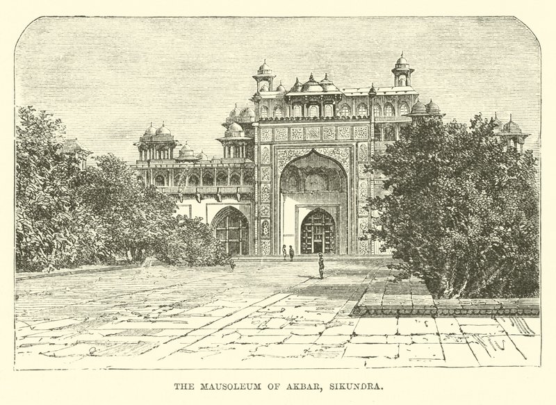 The Mausoleum of Akbar, Sikandra by English School
