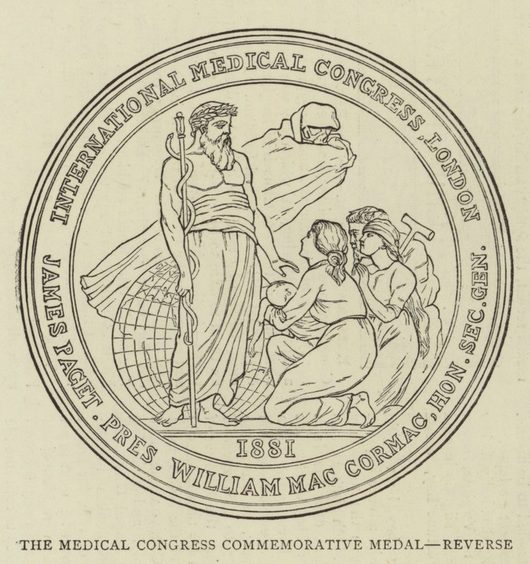 The Medical Congress Commemorative Medal, Reverse by English School