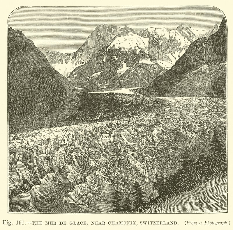The Mer de Glace, near Chamonix, Switzerland by English School