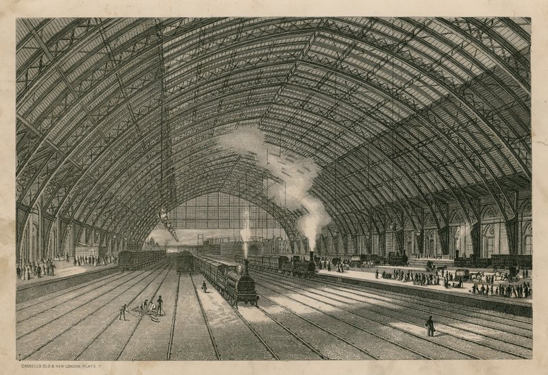 The Midland Railway Station, St Pancras, London by English School