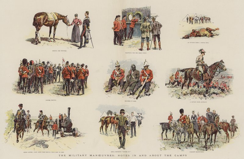The Military Manoeuvres, Notes in and about the Camps by English School
