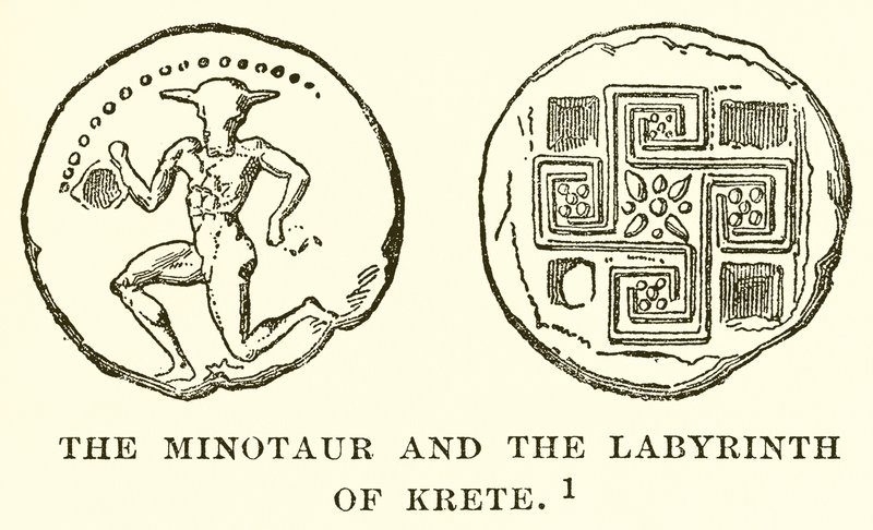 The Minotaur and the Labyrinth of Krete by English School