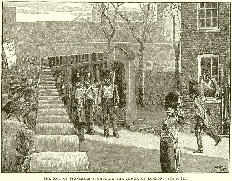 The Mob of Spenceans summoning the Tower of London by English School