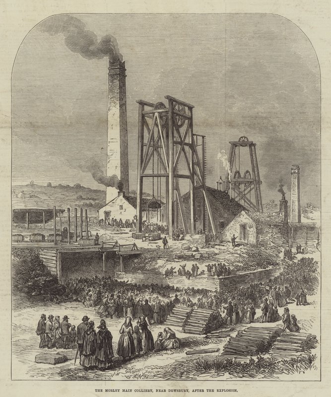 The Morley Main Colliery, near Dewsbury, after the Explosion by English School