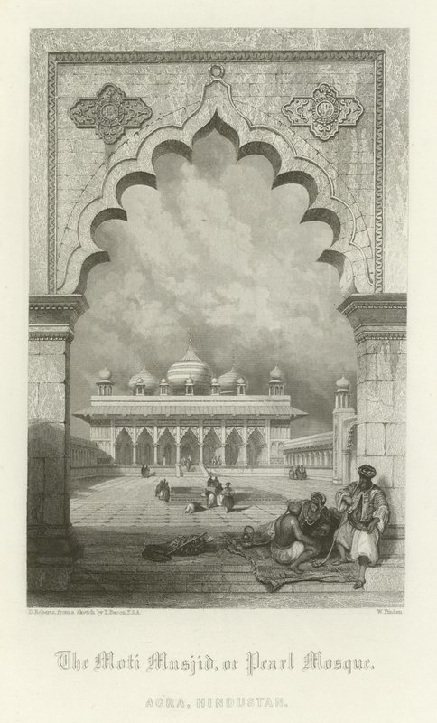 The Moti Musjid, or Pearl Mosque, Agra, India by English School