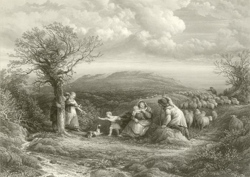 The Mountain Shepherds by English School