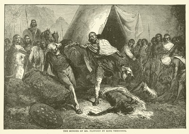 The Murder of Mr. Plowden by King Theodore by English School