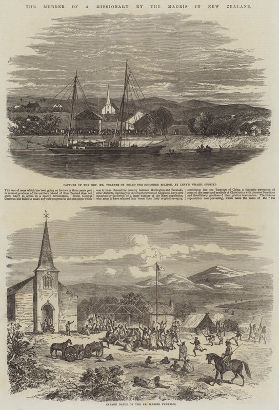 The Murder of a Missionary by the Maoris in New Zealand by English School