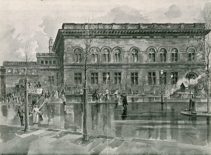 The National Portrait Gallery on Trafalgar Square by English School