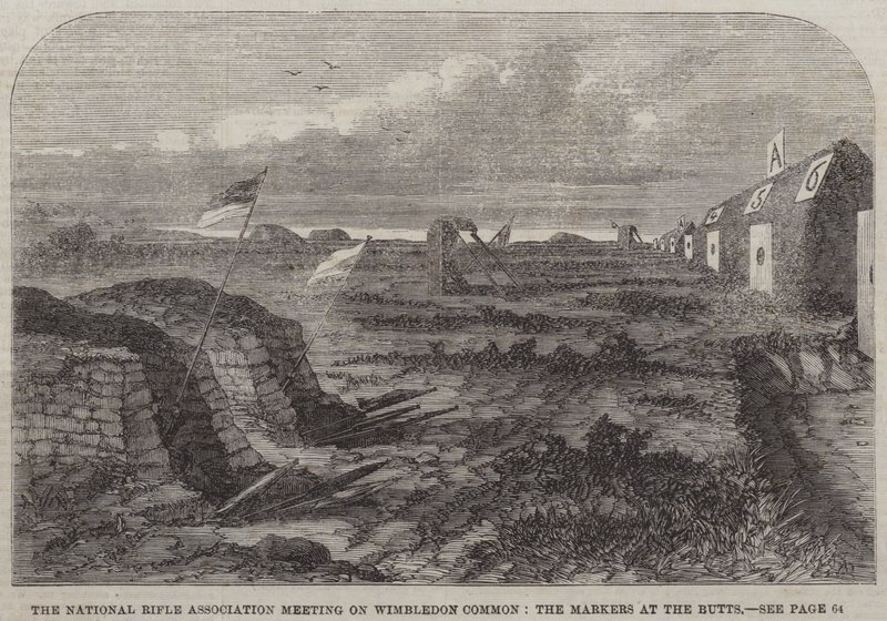 The National Rifle Association Meeting on Wimbledon Common, the Markers at the Butts by English School