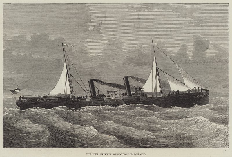 The New Antwerp Steam-Boat Baron Osy by English School