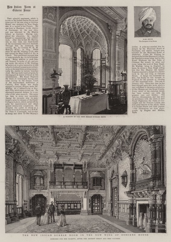 The New Indian Durbar Room in the New Wing of Osborne House by English School