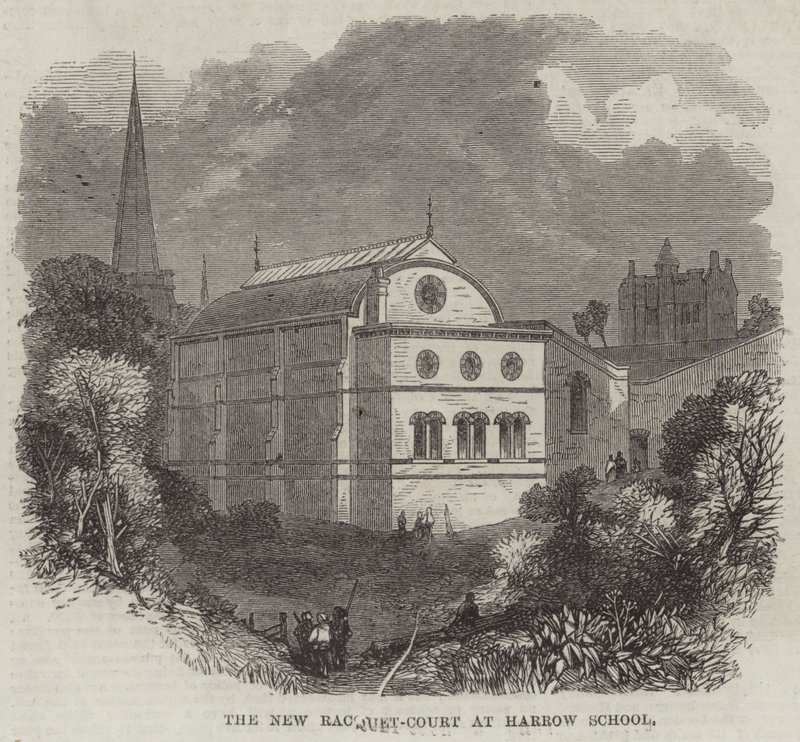 The New Racquet-Court at Harrow School by English School