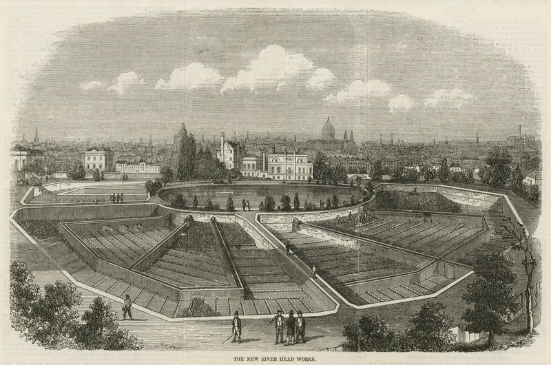 The New River Head waterworks by English School