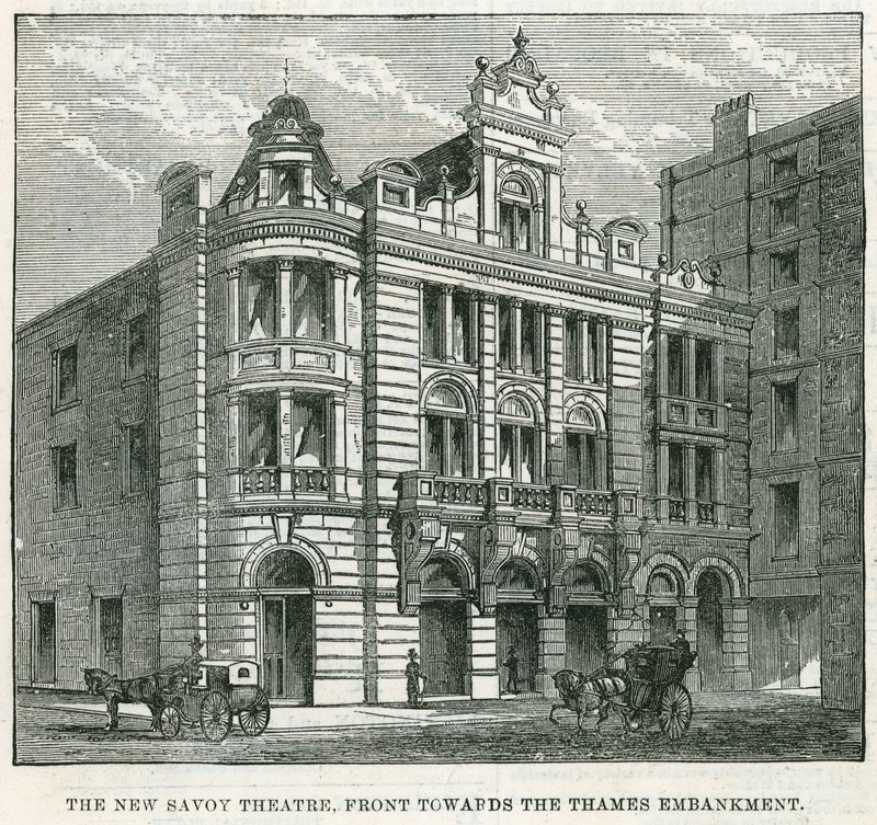 The New Savoy Theatre, Front Towards the Thames Embankment by English School