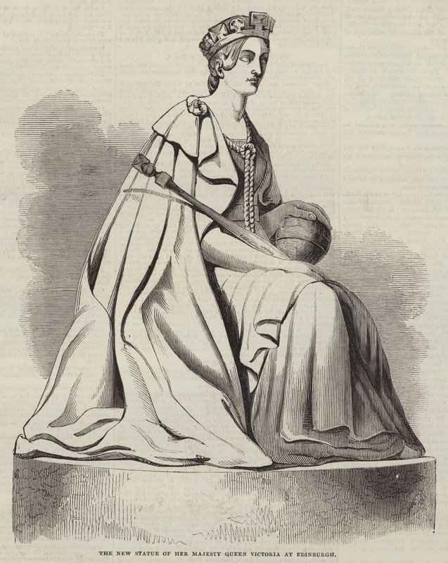 The New Statue of Her Majesty Queen Victoria at Edinburgh by English School