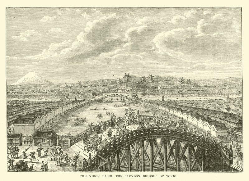 The Nihon Bashi, the London Bridge of Tokyo by English School