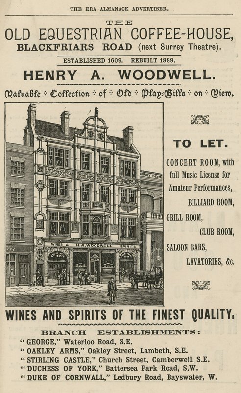 The Old Equestrian Coffee House, Blackfriars Road, London by English School