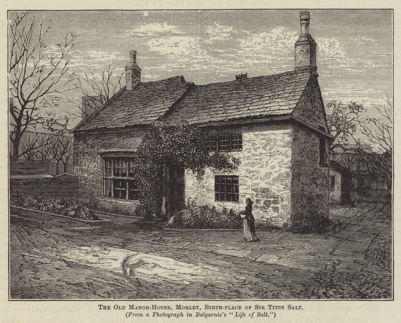 The Old Manor-House, Morley, Birth-place of Sir Titus Salt by English School