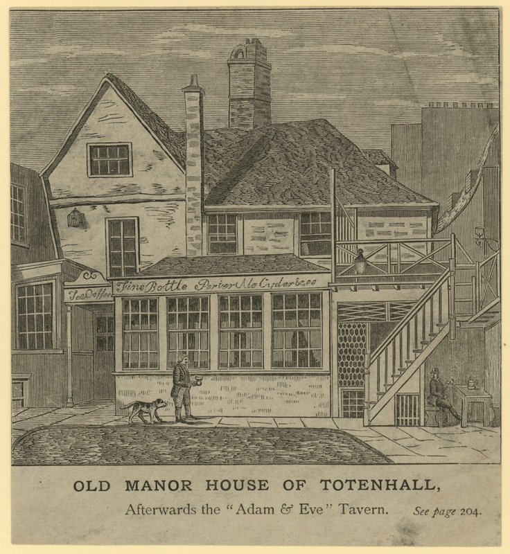The Old Manor House of Totenhall, Later the Adam and Eve Tavern, London by English School