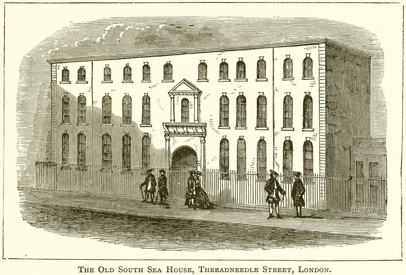 The Old South Sea House, Threadneedle Street, London by English School