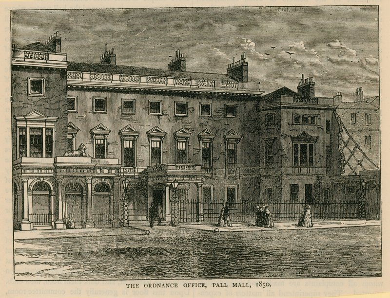 The Ordnance Office, Pall Mall, 1850 by English School