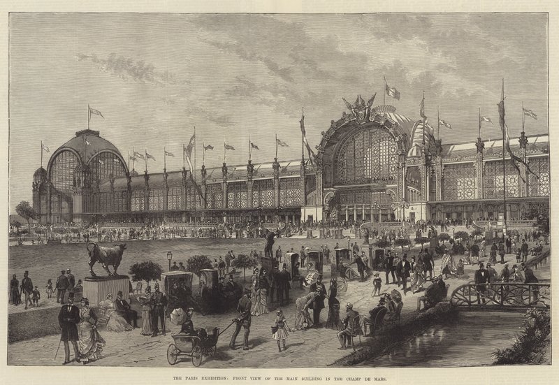 The Paris Exhibition, Front View of the Main Building in the Champ de Mars by English School