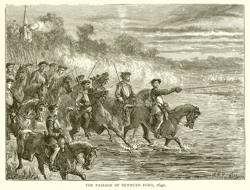 The Passage of Newburn Ford, 1640 by English School