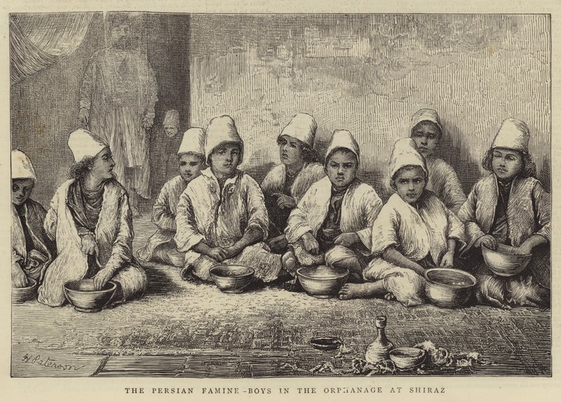 The Persian Famine, Boys in the Orphanage at Shiraz by English School