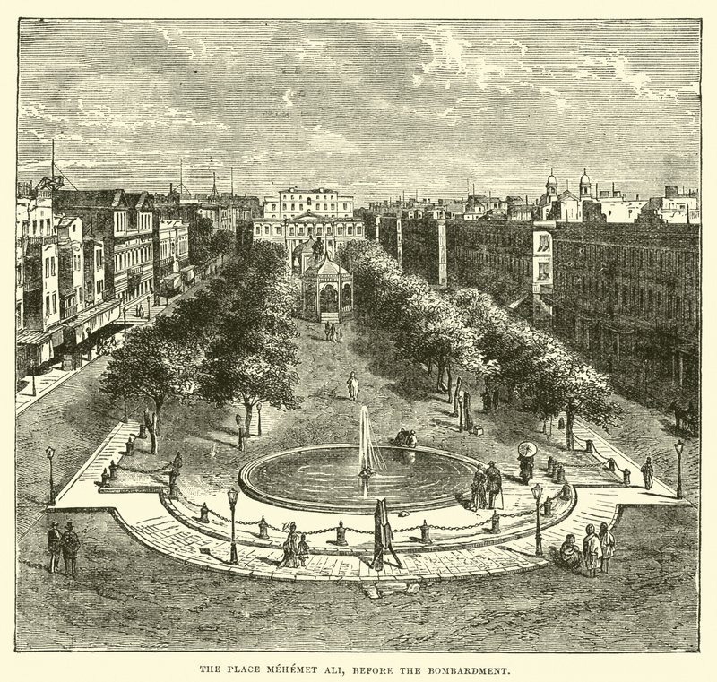 The Place Mehemet Ali, before the Bombardment by English School