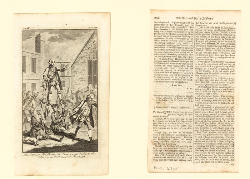 The Premier Distributing the Loaves and Fishes to the Labourers in his Vineyard, 9 May 1772 by English School