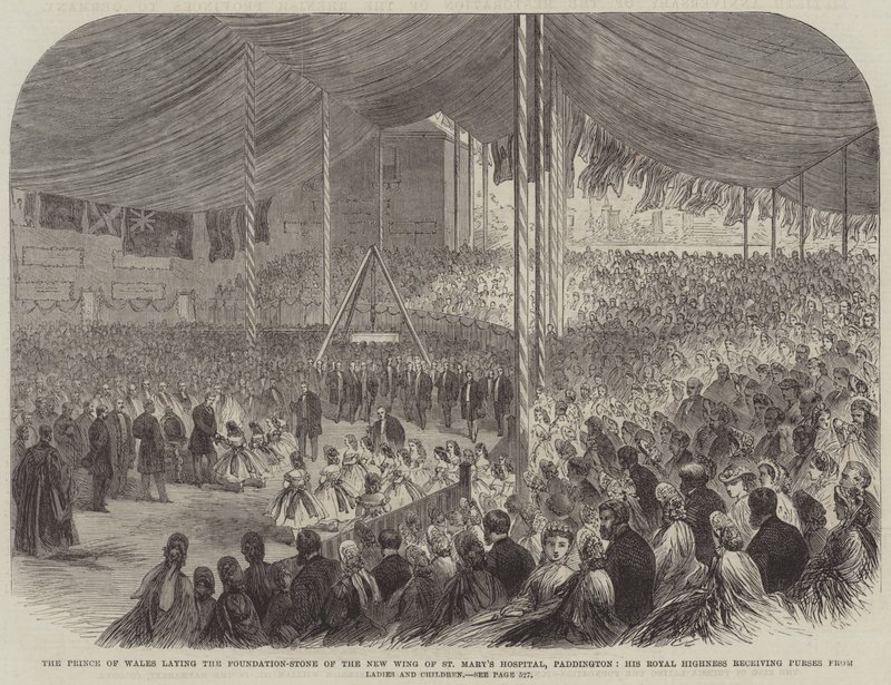 The Prince of Wales Laying the Foundation-Stone of the New Wing of St Mary