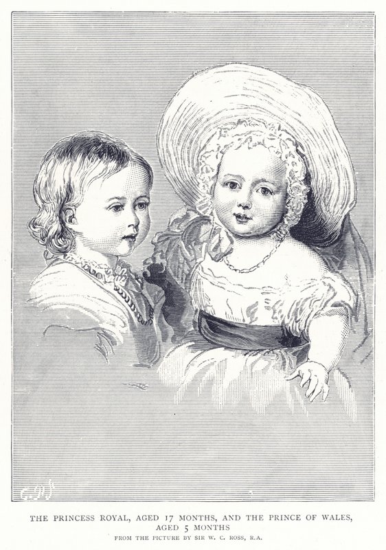 The Princess Royal, Aged 17 Months, and the Prince of Wales, Aged 5 Months by English School