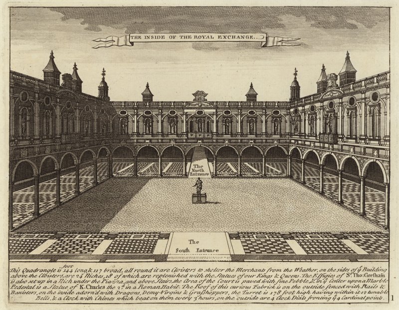 The Quadrangle Inside the Royal Exchange by English School