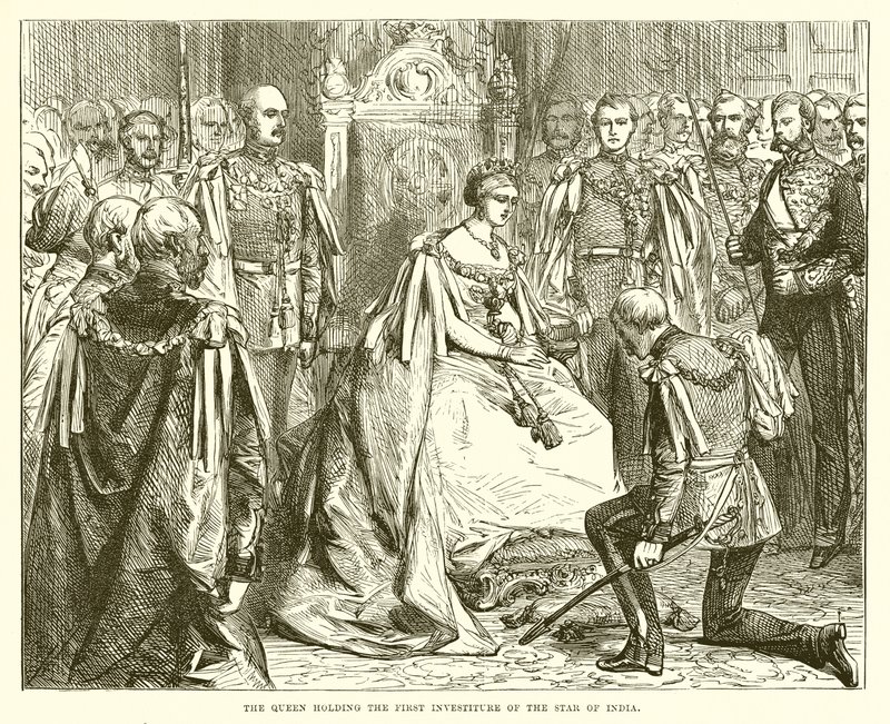 The Queen Holding the First Investiture of the Star of India by English School