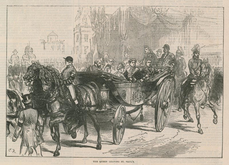 The Queen Leaving St Paul