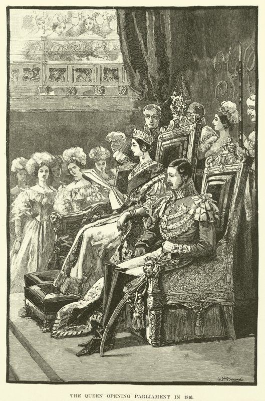 The Queen Opening Parliament in 1846 by English School