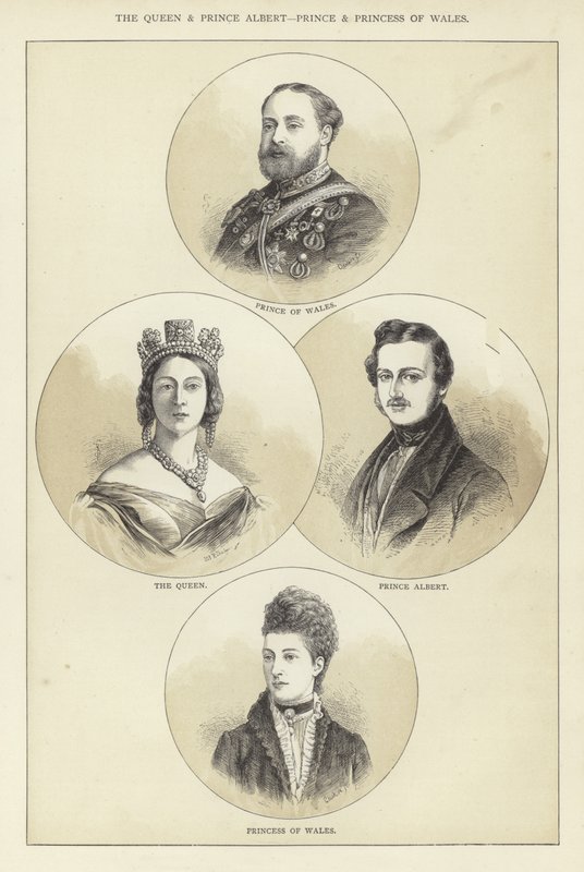 The Queen and Prince Albert, Prince and Princess of Wales by English School