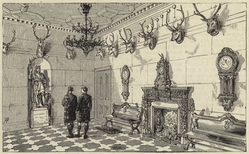 The Queen at Balmoral by English School